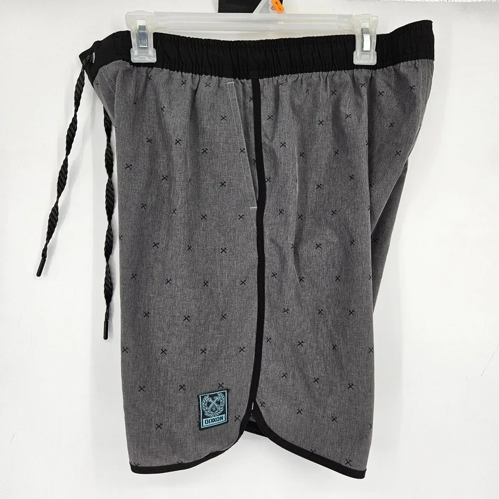 Dixxon Board Shorts Mens Medium Gray Swimwear Trunks Summer Unlined